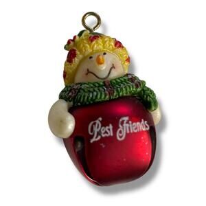 Small Holiday Bell Christmas Ornament Best Friends 2"